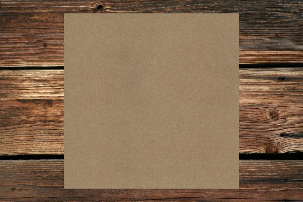 Einzelkarten 130x130 mm Recycling Kraft Naturbraun 290 g/qm